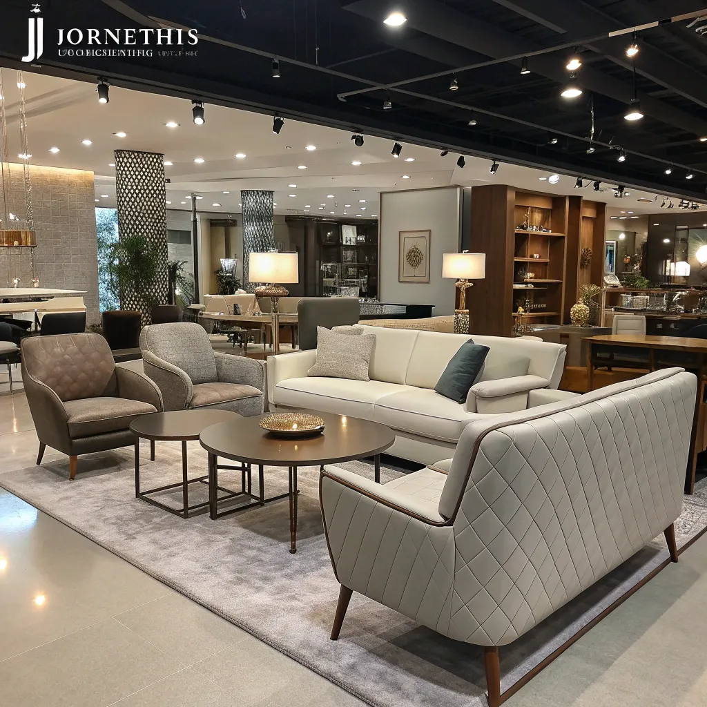 JORNETHIS showroom with elegant designer furniture