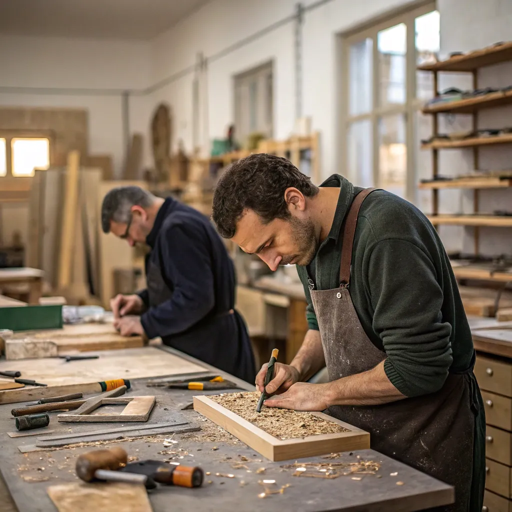 Artisans at work in JORNETHIS workshop